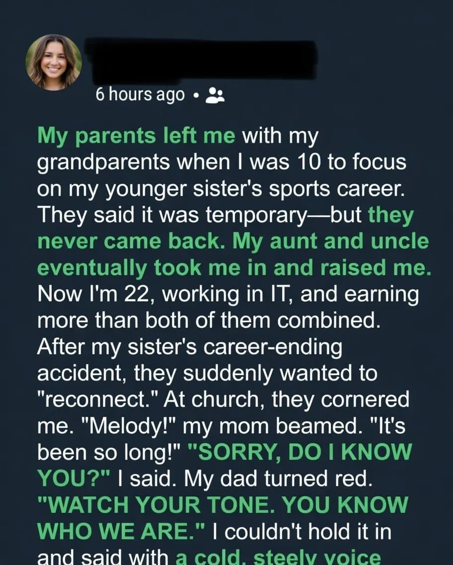 “They Left Me Behind for My Sister—So I Chose the Parents Who Chose Me”