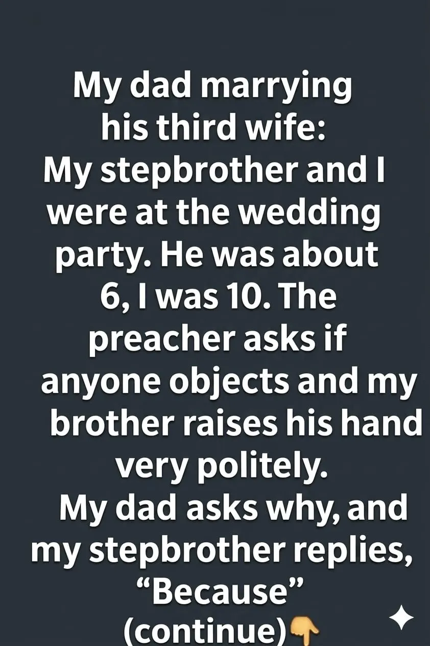 The Smallest Voice at the Wedding..
