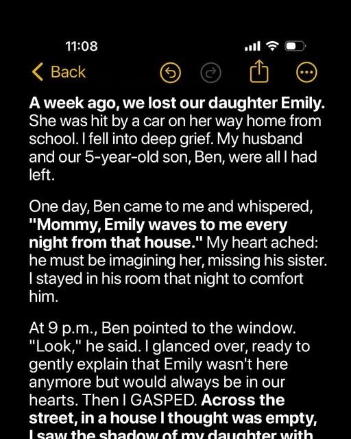 Our Adopted Daughter Passed Away – A Week Later, My 5-Year-Old Son Said, ‘My Sister Waves Goodnight from That House’